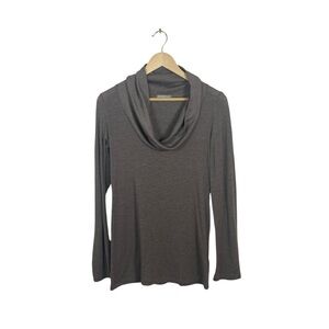 James Perse Women’s Cowl Neck Knit Long Sleeve in Greyish Brown Size 4 (XL)